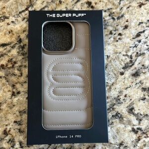 Aritzia Tan Phone Case with Textured Design